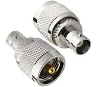 BOOBRIE Radio Female to PL259 UHF Male Adapter BNC to UHF Adapter Low Loss for CB Antenna SO239 Wireless LAN Devices Two Way Walkie Talkie Handheld Radio Pack of 2