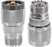 Boobrie UHF Male to Female Connector PL259 to SO239 CB Radio Adapter RF UHF SO239 PL259 Coaxial Cable Connectors for Ham Radio Two Way Radio Amateur Radio Marine VHF Radio Pack of 2