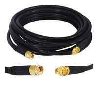Boobrie Upgraded 3M RP-SMA Male to RP-SMA Female Extension Cable RG58 Coaxial Cable WiFi Aerial Antenna Extension for Wireless PCIE Network Card USB WiFi Adapter WiFi Router