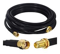 Boobrie Upgraded 3M RP-SMA Male to RP-SMA Female Extension Cable RG58 Coaxial Cable WiFi Aerial Antenna Extension for Wireless PCIE Network Card USB WiFi Adapter WiFi Router