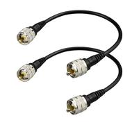 Boobrie Upgraded UHF Male Cable 30CM PL259 CB Radio Extension 50ohms RG58 Coaxial Cable UHF PL-259 Low Loss CB Coax Jumper for Antenna SWR Meter Ham Radio Broadcast Telecom Pack of 2