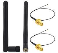 BOOBRIE WiFi Antenna 3dBi 2.4/5/5.8 GHz RP-SMA Male WiFi Aerial and 25cm U.FL MHF4 to RP-SMA Female Pigtail 0.81mm for Wireless Mini-PCI Express PCIE Network Card Adapter