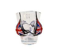 Boobs and Union Jack Bikini Shot Glass London Flag Souvenir! Souvenir/Speicher/Memoria! Cute Union Jack Shot Glass with Built-in Bikini! Verre à Shot/Schnapsglas/Colpo di Vetro/Chupito!