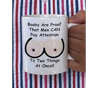 Boobs are Proof Funny Mug | Rude Novelty Gift for Him | Boobs Coffee Mug | Cheeky Gift for Men | Handmade in Cornwall | Westcountry Design