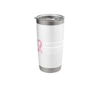 Boobs Under Construction Breast Cancer Awareness Empowerment Stainless Steel Insulated Tumbler