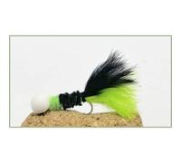 Booby Trout Flies, 6 Pack Two Tone Future Viva, Size 10 Black and green, For Fly Fishing
