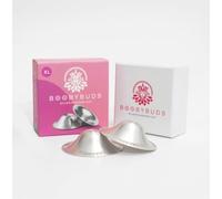 BoobyBuds The Original Silver Nursing Cups - Nipple Shields for Nursing Newborns - 100% Pure 999 Silver - Universal Fit - Soothe and Protect Sore Nipple (XL 999)