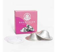 BoobyBuds The Original Silver Nursing Cups & Silicone O-Ring - Nipple Shields for Nursing Newborns - 100% Pure 999 Silver - Soothe and Protect Sore Nipples - Essential for Breastfeeding Mothers (999