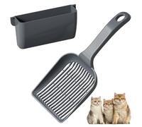 Booche Universal Fit Cat Litter Scoop: Ergonomic Large Sifter for Quick Clean, Less Waste & Reduced Hand Strain with Bonus Holder