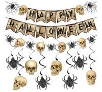 boocooberg Hanging Decorations - Outdoor & Indoor, Reusable Party Decor - Spider Web & Spooky Halloween