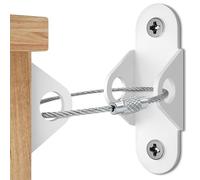 Booda Brand Furniture Anchors for Baby Proofing, Anti Tip Furniture Wall Anchors, Metal Earthquake Straps Secure 400 LBs Drawer, Cabinet to Wall, Dresser Wall Safety Anchor for Child Safety (2 Pack)