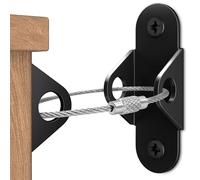 Booda Brand Furniture Wall Anchors (2 Pack), Anti Tip Furniture Anchors for Baby Proofing, Metal Earthquake Straps Secure 400 LBs Drawer, Cabinet to Wall, Dresser Wall Safety Anchor for Child Safety