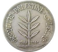 BoodLo 100 MIls Palestine 1927-1942 Silver Plated Coin Foreign Reproduction Commemorative Coin,1942