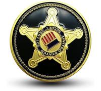 BoodLo Metal Medal US Secret Service Medal Gold Plated Coin Military Badge Challenge Coin High Relief Painted Craft,金色