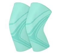 BOODPET 2 Pack Knee Support Brace for Women, Compression Knee Sleeve for Joint Stability, Active Running, Gym Workouts, and Everyday Comfort - Premium Non-Slip 3D Knit Support - (L, Mint Green)