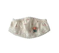 Boodtag Baby Girls Fontanel Protection Hairbands 2 PCS Brain Protect Headband with Floral Printed and Lace Hem Sweet Toddler Outfit 0-12 Months