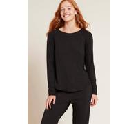 Boody Goodnight Raglan Sleep Top In Black Black XS
