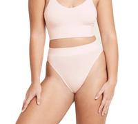 Boody | Women's LYOLYTE Ribbed High Leg Briefs | Organic Bamboo Underwear | Seamless Knickers | Powder Pink | Medium | Single