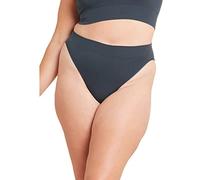 Boody | Women's LYOLYTE Ribbed High Leg Briefs | Organic Bamboo Underwear | Seamless Knickers | Storm | Small | Single