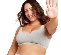 Boody | Women's Padded Shaper Bra | Organic Bamboo Underwear | Seamless Bra | Light Grey Marl | X-Large | Single