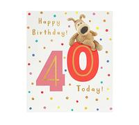 Boofle 40th Birthday Card For Her/Female/Friend With Envelope - Cute Design