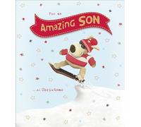 Boofle Amazing Snowboarding Son Christmas Greeting Card Cute Xmas Cards 742522, 16cm x 18cm