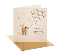Boofle | Birthday Card for An Amazing Friend Sat on a World Design
