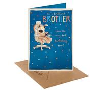 Boofle | Birthday Card for Brother | Cute Design | With Envelope | Happy Birthday Gifts | Greeting Card | Him/Boys/Men | 13.7 x 21cm