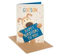 Boofle | Birthday Card for Godson | Cute Design | With Envelope | Happy Birthday Gifts | Greeting Card | Him/Boys/Men | 13.7 x 21cm