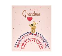 Boofle Birthday Card For Grandma With Envelope - Sweet Design And Balloon, 737934-0-1, Multi