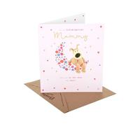 Boofle | Birthday Card for Mummy | Happy Birthday Gifts | Her, Girls, Women Sat on Floral Moon | With Envelope | 15.9 x 18.4 cm