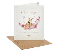 Boofle | Birthday Card for Nanny | Hand Drawn Hearts Design | With Envelope | Happy Birthday Gifts | Her/Girls/Women | Greeting Card | 15.9 x 18.4cm