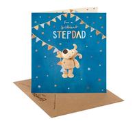 Boofle | Birthday Card for Step Dad | Cute Design | With Envelope | Happy Birthday Gifts | Greeting Card | Him/Boys/Men | 15.9 x 18.4cm