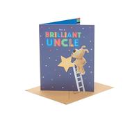 Boofle Birthday Card for Uncle | Brilliant Uncle Star Design With Envelope