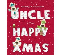 Boofle Christmas Card A Brilliant Uncle Happy Xmas Festive Design, Colourful Illustrations, Heartfelt Message, Eco-Friendly, Keepsake, Family Greetings, Relation Card