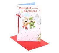 Boofle | Christmas Card for Daughter & Boyfriend | Xmas Presents | Her/Him | Cute Design | With Envelope | 25.4 x 16.5 cm