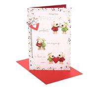 Boofle | Christmas Card for Fiancée | Xmas Presents | Her, Girls, Women | Cute Design | With Envelope | 25.4 x 16.5 cm