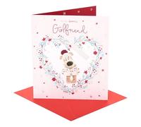 Boofle | Christmas Card for Girlfriend | Xmas Presents | Her, Girls, Women | Cute Design | With Envelope | 18.4 x 15.9 cm