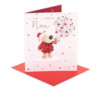 Boofle | Christmas Card for Nan | Xmas Presents | Her, Girls, Women | Cute Design | With Envelope | 18.4 x 15.9 cm