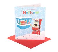 Boofle | Christmas Card for Nephew | Xmas Presents | Him, Boys, Men | Cute Design | With Envelope | 18.4 x 15.9 cm
