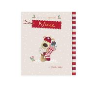 Boofle | Christmas Card for Niece Holding Stocking Design | Xmas Presents | Counter Cards | With Envelope | 15.9 x 18.4cm