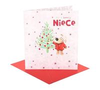 Boofle | Christmas Card for Niece | Xmas Presents | Her, Girls, Women | Cute Design | With Envelope | 18.4 x 15.9 cm