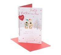 Boofle | Christmas Card for Sister & Brother In Law | Xmas Presents | Her/Him | Cute Design | With Envelope | 22.9 x 14.9 cm