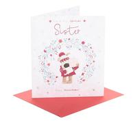 Boofle | Christmas Card for Sister | Xmas Presents | Her, Girls, Women | Cute Design | With Envelope | 18.4 x 15.9 cm