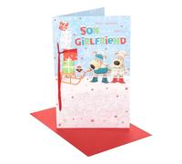 Boofle | Christmas Card for Son & Girlfriend | Xmas Presents | Her/Him | Cute Design | With Envelope | 25.4 x 16.5 cm