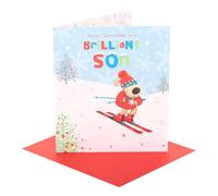 Boofle | Christmas Card for Son | Xmas Presents | Him, Boys, Men | Cute Design | With Envelope | 18.4 x 15.9 cm