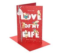 Boofle | Christmas Card for The One I Love | Xmas Presents | Her/Him | Cute Design | With Envelope | 25.4 x 16.5 cm