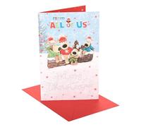 Boofle | Christmas Card from All | Xmas Presents | Her/Him | Cute Design | With Envelope | 22.9 x 14.9 cm