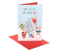 Boofle | Christmas Card To The Family | Xmas Presents | Her/Him | Cute Design | With Envelope | 22.9 x 14.9 cm