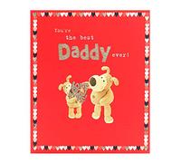 Boofle Cute Valentine's Day Card for Daddy, Her, Red | I Love You Presents | Greeting Card | Her/Him | With Envelope | 18.6 x 18.6cm